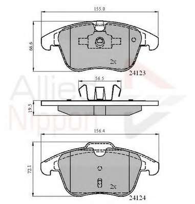 set placute frana,frana disc ADB01591 COMLINE - Frana disc set placute frana,frana disc ADB01591 COMLINE - Frana disc