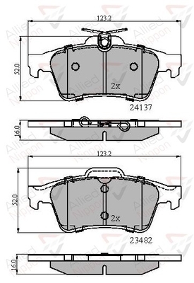 set placute frana,frana disc ADB01599 COMLINE - Frana disc set placute frana,frana disc ADB01599 COMLINE - Frana disc