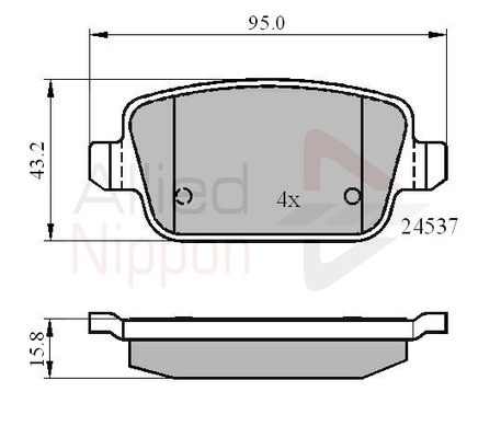 set placute frana,frana disc ADB01610 COMLINE - Frana disc set placute frana,frana disc ADB01610 COMLINE - Frana disc