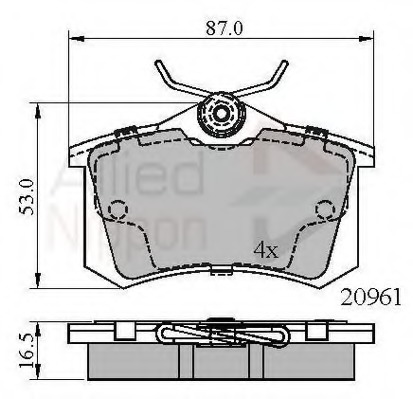 set placute frana,frana disc ADB01716 COMLINE - Set placute frana set placute frana,frana disc ADB01716 COMLINE - Set placute frana