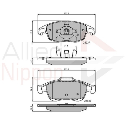 set placute frana,frana disc ADB01719 COMLINE - Frana disc set placute frana,frana disc ADB01719 COMLINE - Frana disc