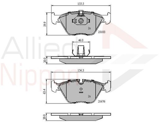 set placute frana,frana disc ADB01744 COMLINE - Frana disc set placute frana,frana disc ADB01744 COMLINE - Frana disc