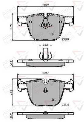 set placute frana,frana disc ADB01794 COMLINE - Frana disc set placute frana,frana disc ADB01794 COMLINE - Frana disc
