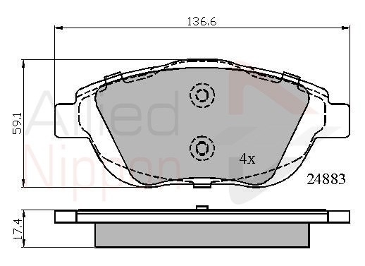 set placute frana,frana disc ADB02027 COMLINE - Frana disc set placute frana,frana disc ADB02027 COMLINE - Frana disc