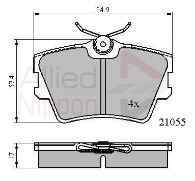 set placute frana,frana disc ADB0272 COMLINE - Frana disc set placute frana,frana disc ADB0272 COMLINE - Frana disc