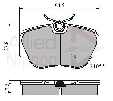 set placute frana,frana disc ADB0328 COMLINE - Frana disc set placute frana,frana disc ADB0328 COMLINE - Frana disc