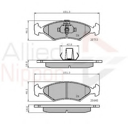 set placute frana,frana disc ADB0444 COMLINE - Set placute frana set placute frana,frana disc ADB0444 COMLINE - Set placute frana