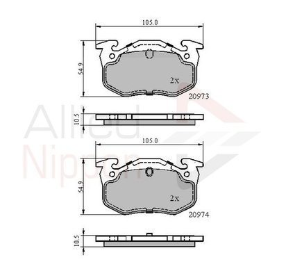 set placute frana,frana disc ADB0522 COMLINE - Frana disc set placute frana,frana disc ADB0522 COMLINE - Frana disc