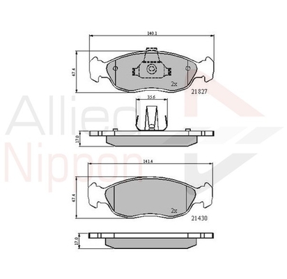 set placute frana,frana disc ADB0570 COMLINE - Frana disc set placute frana,frana disc ADB0570 COMLINE - Frana disc