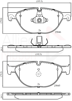 set placute frana,frana disc ADB06017 COMLINE - Frana disc set placute frana,frana disc ADB06017 COMLINE - Frana disc