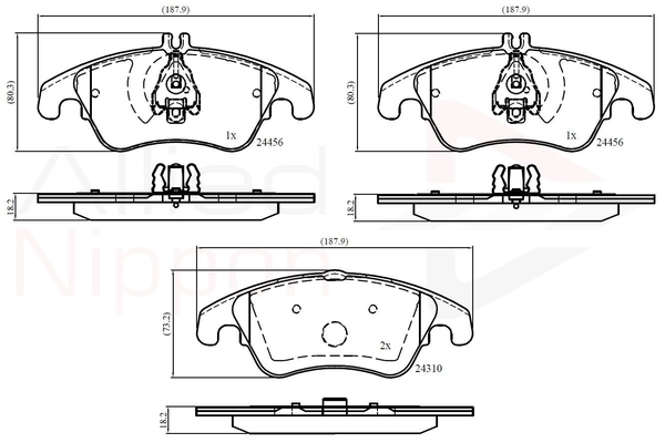 set placute frana,frana disc ADB06037 COMLINE set placute frana,frana disc ADB06037 COMLINE