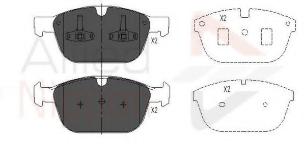 set placute frana,frana disc ADB06069 COMLINE - Frana disc