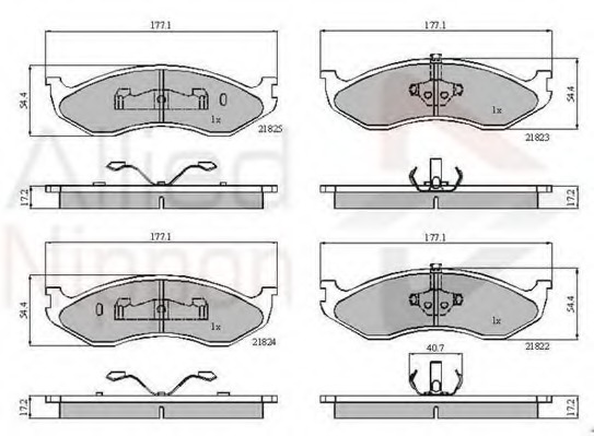 set placute frana,frana disc ADB0845 COMLINE - Frana disc