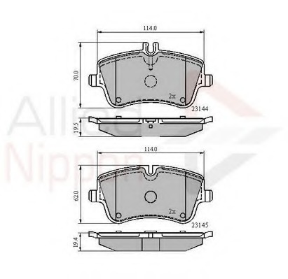set placute frana,frana disc ADB0854 COMLINE - Set placute frana set placute frana,frana disc ADB0854 COMLINE - Set placute frana