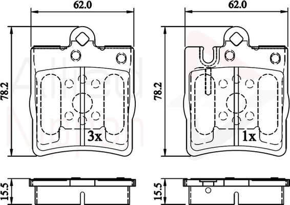 set placute frana,frana disc ADB0915 COMLINE - Set placute frana set placute frana,frana disc ADB0915 COMLINE - Set placute frana
