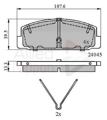 set placute frana,frana disc ADB0986 COMLINE - Set placute frana set placute frana,frana disc ADB0986 COMLINE - Set placute frana