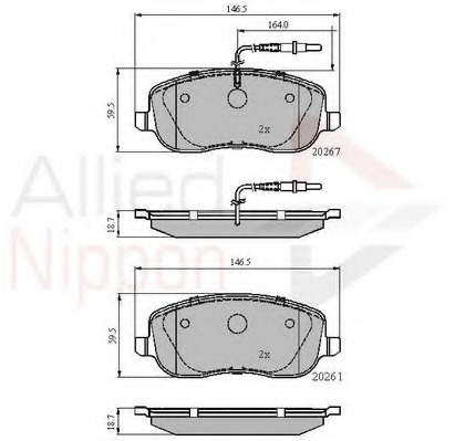 set placute frana,frana disc ADB11158 COMLINE - Set placute frana set placute frana,frana disc ADB11158 COMLINE - Set placute frana