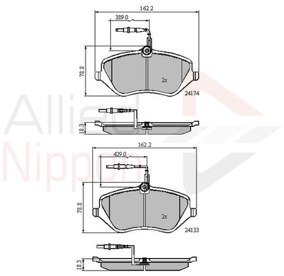 set placute frana,frana disc ADB11251 COMLINE - Set placute frana set placute frana,frana disc ADB11251 COMLINE - Set placute frana