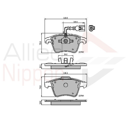 set placute frana,frana disc ADB11311 COMLINE - Frana disc set placute frana,frana disc ADB11311 COMLINE - Frana disc