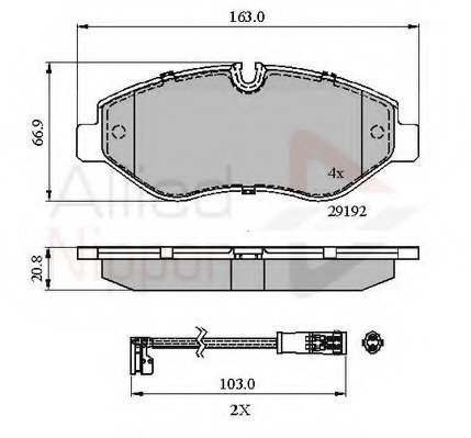 set placute frana,frana disc ADB21555 COMLINE - Frana disc set placute frana,frana disc ADB21555 COMLINE - Frana disc