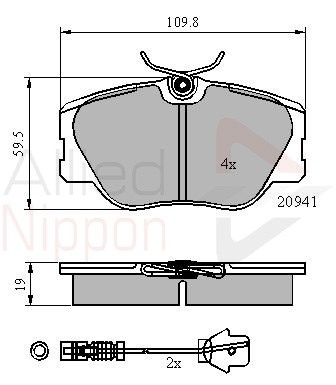 set placute frana,frana disc ADB2360 COMLINE - Frana disc set placute frana,frana disc ADB2360 COMLINE - Frana disc