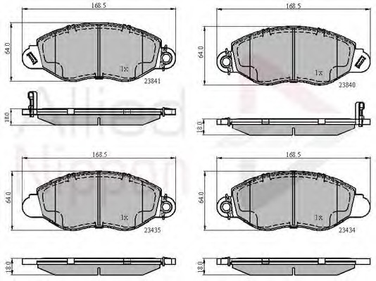 set placute frana,frana disc ADB31107 COMLINE - Frana disc set placute frana,frana disc ADB31107 COMLINE - Frana disc
