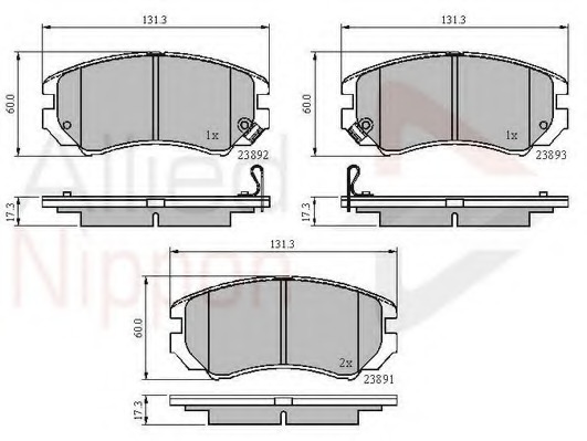 set placute frana,frana disc ADB31196 COMLINE - Frana disc set placute frana,frana disc ADB31196 COMLINE - Frana disc