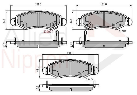 set placute frana,frana disc ADB31297 COMLINE - Frana disc