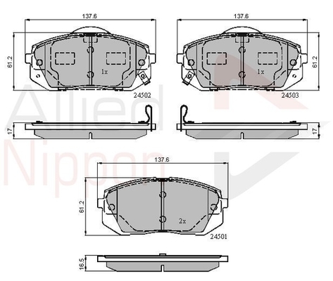 set placute frana,frana disc ADB31768 COMLINE - Frana disc set placute frana,frana disc ADB31768 COMLINE - Frana disc