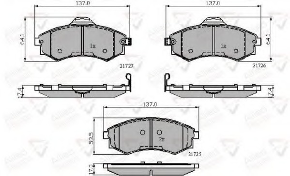 set placute frana,frana disc ADB31781 COMLINE - Frana disc set placute frana,frana disc ADB31781 COMLINE - Frana disc