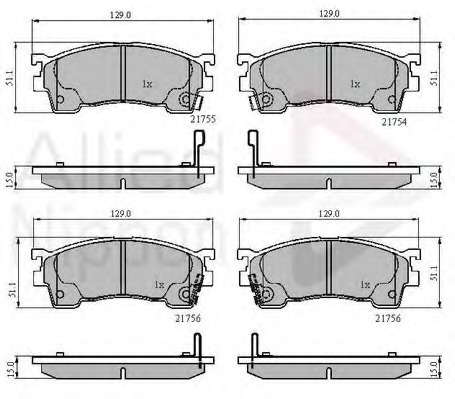 set placute frana,frana disc ADB3510 COMLINE - Set placute frana set placute frana,frana disc ADB3510 COMLINE - Set placute frana