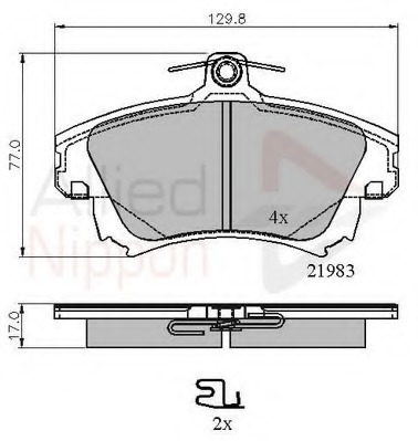 set placute frana,frana disc ADB3813 COMLINE - Set placute frana set placute frana,frana disc ADB3813 COMLINE - Set placute frana