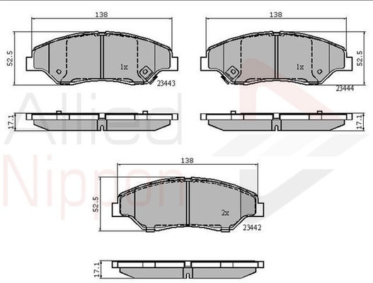 set placute frana,frana disc ADB3843 COMLINE - Frana disc set placute frana,frana disc ADB3843 COMLINE - Frana disc