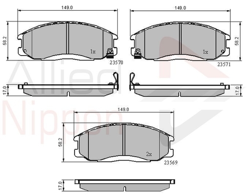 set placute frana,frana disc ADB3938 COMLINE - Frana disc