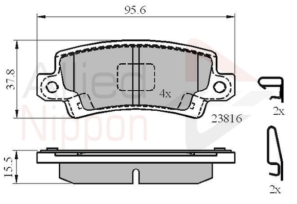 set placute frana,frana disc ADB3942 COMLINE - Set placute frana