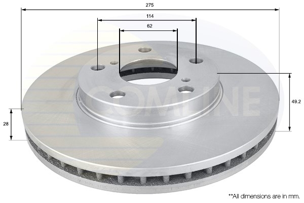 Disc frana ADC0145V COMLINE - Disc frana