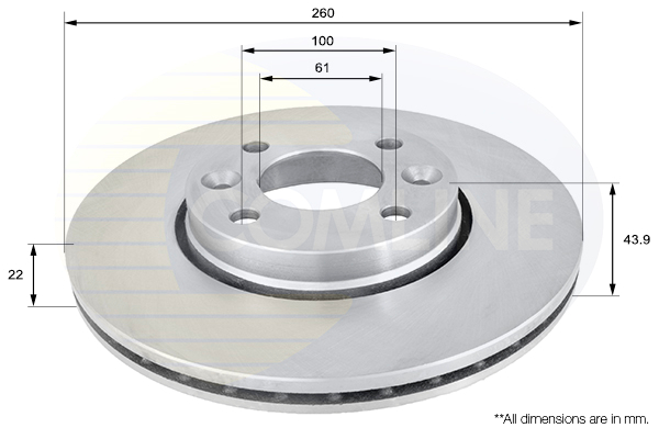 Disc frana ADC0266V COMLINE - Frana disc Disc frana ADC0266V COMLINE - Frana disc