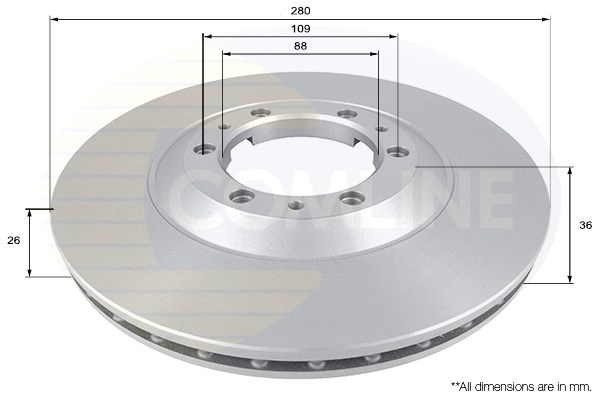 Disc frana ADC0705V COMLINE - Disc frana
