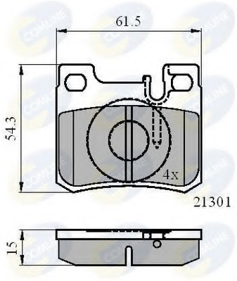 set placute frana,frana disc CBP01067 COMLINE - Frana disc set placute frana,frana disc CBP01067 COMLINE - Frana disc
