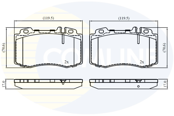 set placute frana,frana disc CBP01117 COMLINE - Set placute frana set placute frana,frana disc CBP01117 COMLINE - Set placute frana