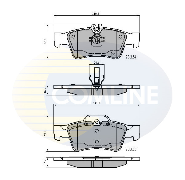 set placute frana,frana disc CBP01118 COMLINE - Frana disc set placute frana,frana disc CBP01118 COMLINE - Frana disc