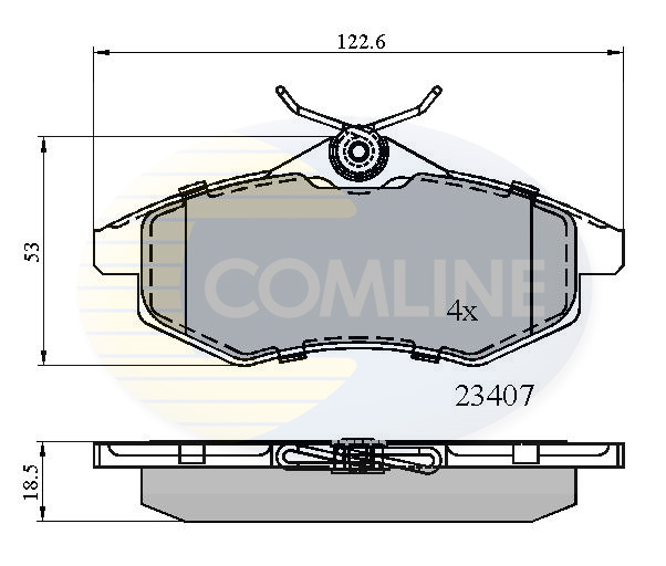 set placute frana,frana disc CBP01145 COMLINE - Frana disc