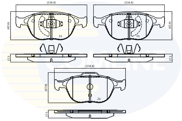 set placute frana,frana disc CBP01150 COMLINE - Frana disc set placute frana,frana disc CBP01150 COMLINE - Frana disc