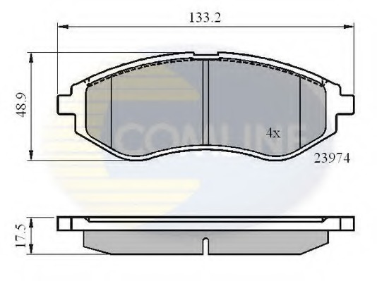 set placute frana,frana disc CBP01186 COMLINE - Frana disc