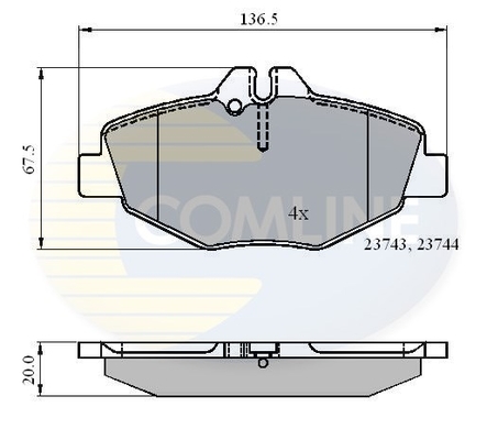 set placute frana,frana disc CBP01209 COMLINE - Frana disc set placute frana,frana disc CBP01209 COMLINE - Frana disc