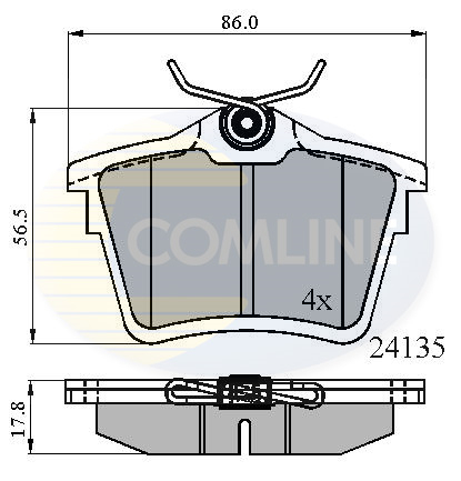 set placute frana,frana disc CBP01252 COMLINE - Frana disc set placute frana,frana disc CBP01252 COMLINE - Frana disc
