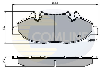 set placute frana,frana disc CBP01305 COMLINE - Frana disc set placute frana,frana disc CBP01305 COMLINE - Frana disc