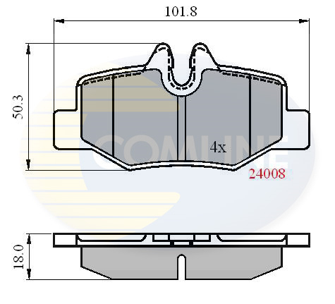 set placute frana,frana disc CBP01306 COMLINE - Frana disc set placute frana,frana disc CBP01306 COMLINE - Frana disc