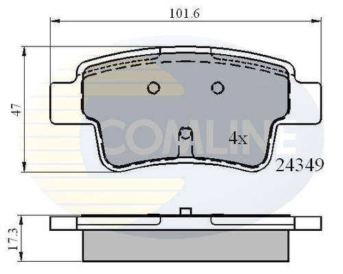 set placute frana,frana disc CBP01528 COMLINE - Set placute frana set placute frana,frana disc CBP01528 COMLINE - Set placute frana