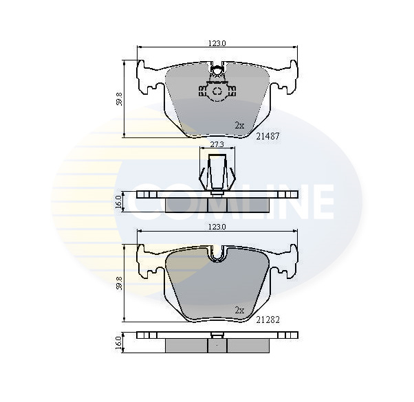 set placute frana,frana disc CBP01547 COMLINE - Frana disc set placute frana,frana disc CBP01547 COMLINE - Frana disc